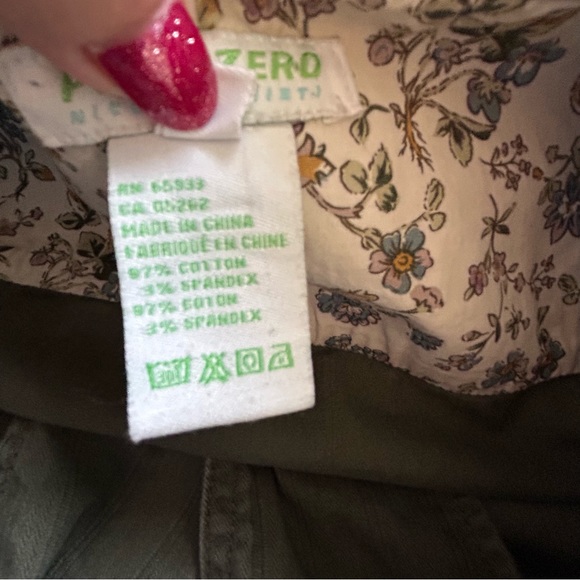 Point zero khaki green brown jacket zippers pockets ready Size L - Picture 9 of 10